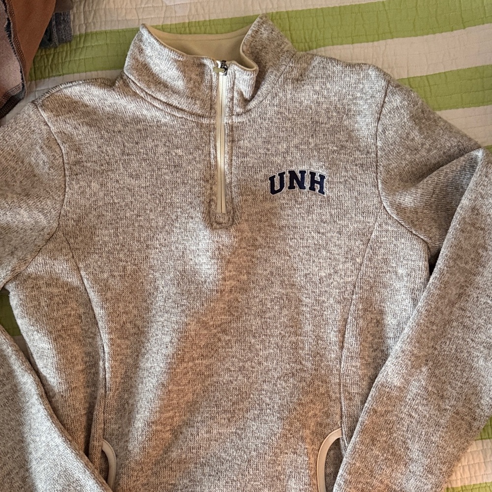UNH Charles River Apparel Women's Gray Cowl Neck Sweater